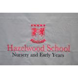 embroidered tablecloth with logo